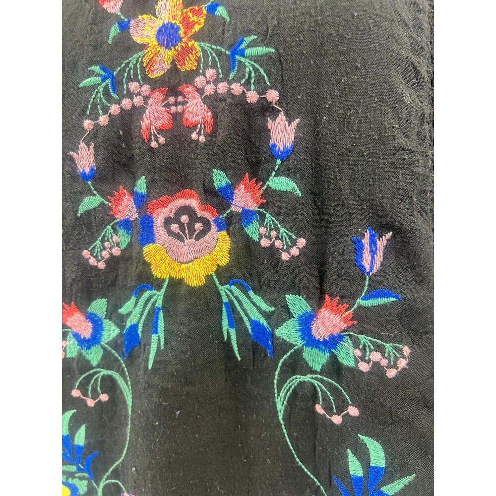 Umgee Embroidered Boho Dress, Black Floral Small‎ - Picture 4 of 6